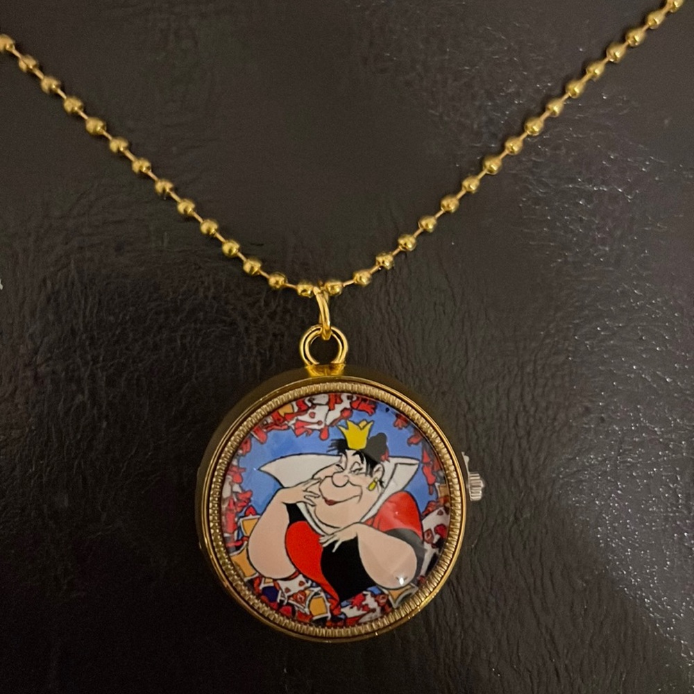 Alice in Wonderland Pocket Watch Necklace (Red Queen)